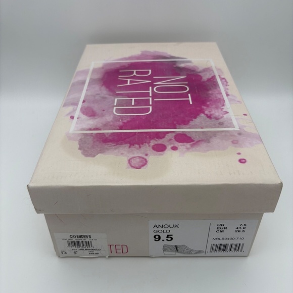 Not Rated Anouk Gold Metallic Shimmer Side Zip Laser Booties; Like New; Size 9.5 - Picture 14 of 15